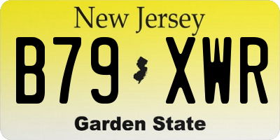 NJ license plate B79XWR