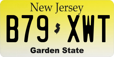 NJ license plate B79XWT