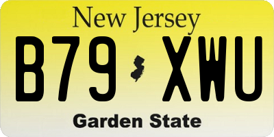 NJ license plate B79XWU
