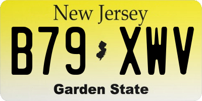 NJ license plate B79XWV