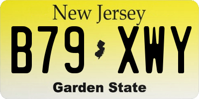 NJ license plate B79XWY