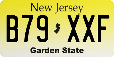 NJ license plate B79XXF
