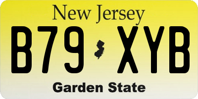 NJ license plate B79XYB