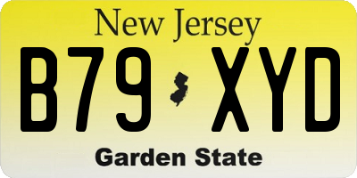 NJ license plate B79XYD