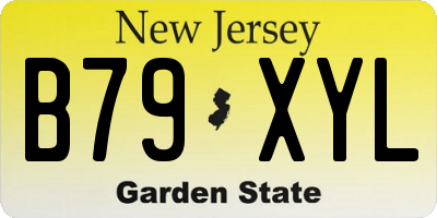 NJ license plate B79XYL