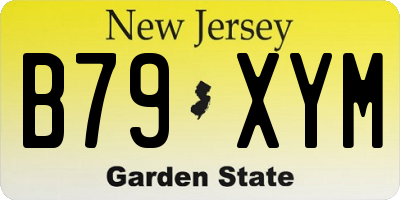 NJ license plate B79XYM