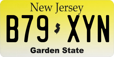 NJ license plate B79XYN