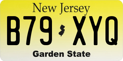 NJ license plate B79XYQ