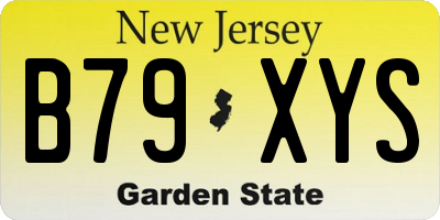 NJ license plate B79XYS
