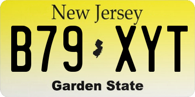 NJ license plate B79XYT
