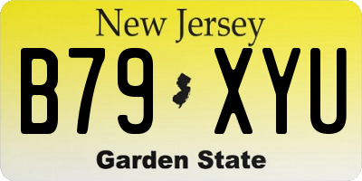 NJ license plate B79XYU