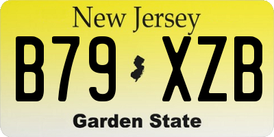 NJ license plate B79XZB