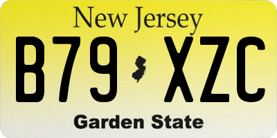 NJ license plate B79XZC