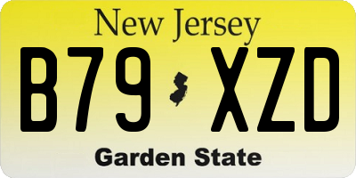 NJ license plate B79XZD