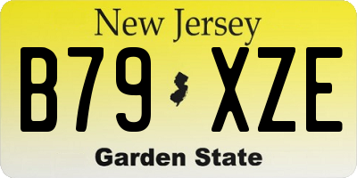NJ license plate B79XZE