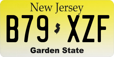 NJ license plate B79XZF