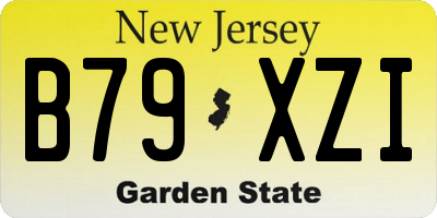NJ license plate B79XZI