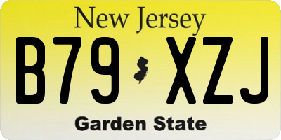 NJ license plate B79XZJ