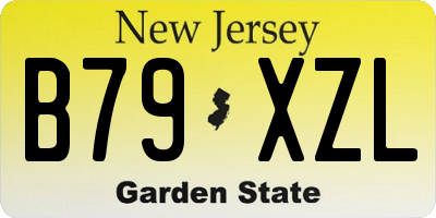 NJ license plate B79XZL