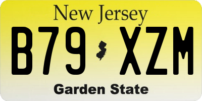 NJ license plate B79XZM