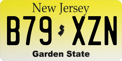 NJ license plate B79XZN