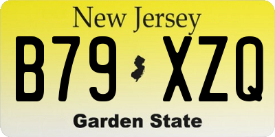NJ license plate B79XZQ