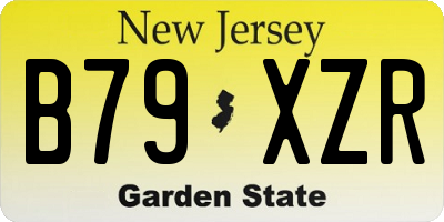 NJ license plate B79XZR