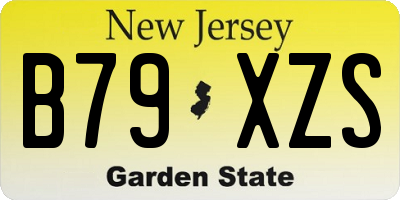 NJ license plate B79XZS