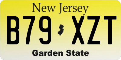 NJ license plate B79XZT