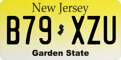 NJ license plate B79XZU