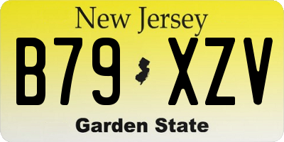 NJ license plate B79XZV