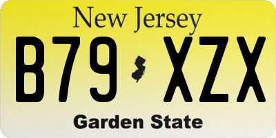 NJ license plate B79XZX