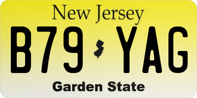 NJ license plate B79YAG