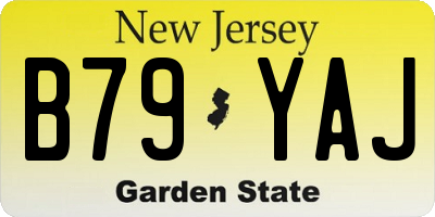 NJ license plate B79YAJ