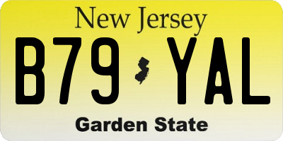 NJ license plate B79YAL