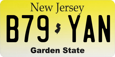 NJ license plate B79YAN