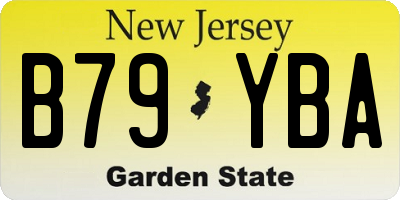 NJ license plate B79YBA