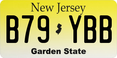 NJ license plate B79YBB