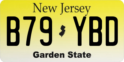 NJ license plate B79YBD