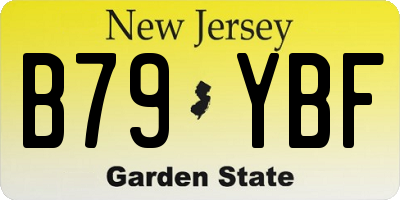 NJ license plate B79YBF