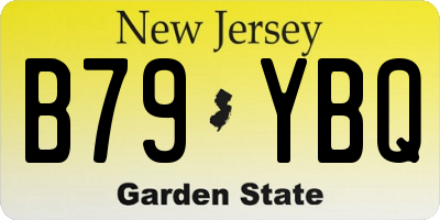 NJ license plate B79YBQ