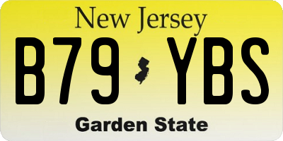 NJ license plate B79YBS