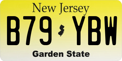 NJ license plate B79YBW