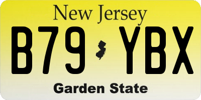 NJ license plate B79YBX