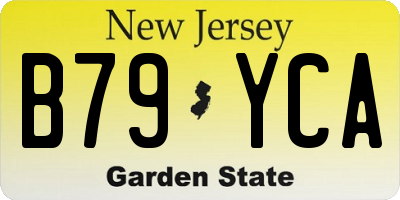 NJ license plate B79YCA