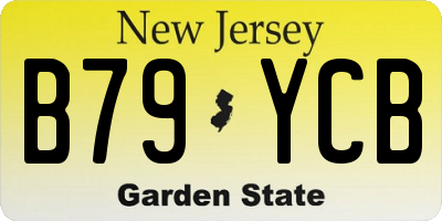 NJ license plate B79YCB