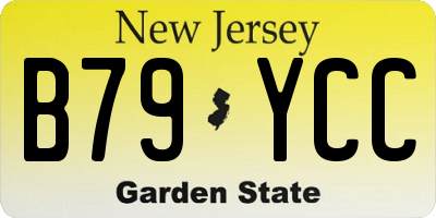 NJ license plate B79YCC