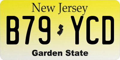NJ license plate B79YCD