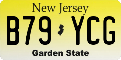 NJ license plate B79YCG