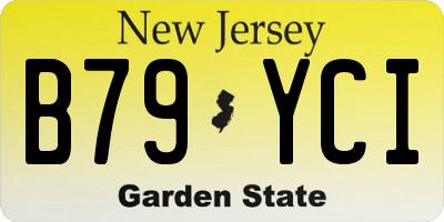 NJ license plate B79YCI